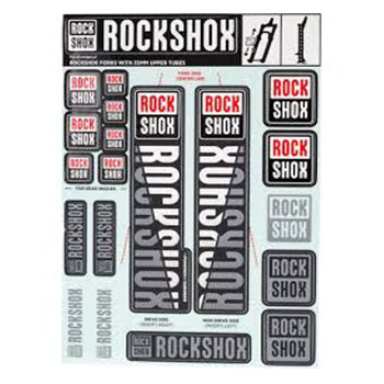 UNIVERSAL DECAL KIT BLACK-WHITE COLOR FOR FORKS ROCK SHOX...