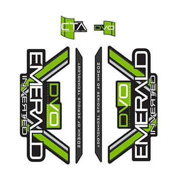 DECAL KIT GREEN FOR FORK DVO EMERALD, 26