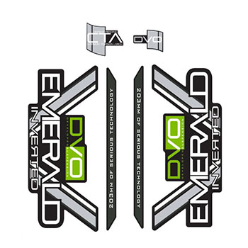 DECAL KIT BLACK FOR FORK DVO EMERALD, 26
