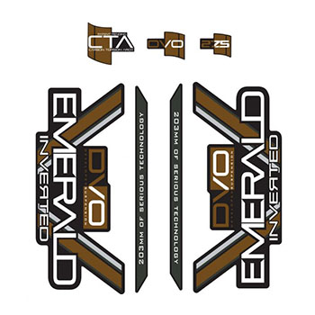 DECAL KIT BROWN FOR FORK DVO EMERALD, 27,5