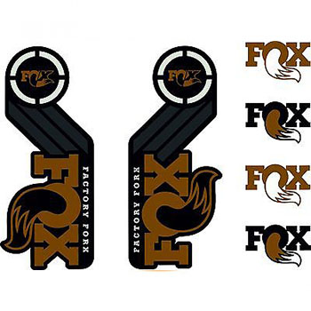 UNIVERSAL DECAL KIT GOLD FOR FORKS AND SHOCKS FOX 2015/16