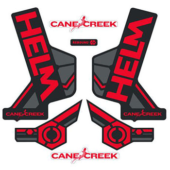 DECAL KIT BLACK-RED FOR FORK CANE CREEK HELM  
