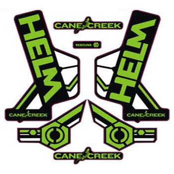DECAL KIT GREEN-BLACK FOR FORK CANE CREEK HELM